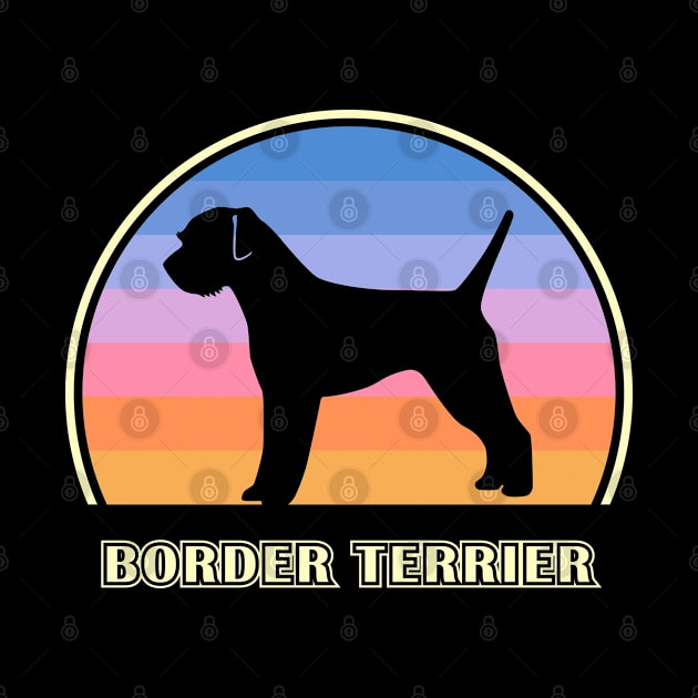 Border Terrier Vintage Sunset Dog by millersye