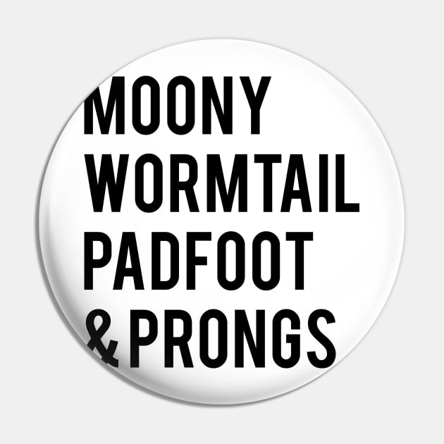 Moony Wormtail Padfoot and Prongs Pin by FontfulDesigns