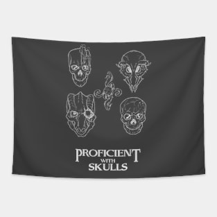 Proficient With Skulls (Double Sided) Tapestry