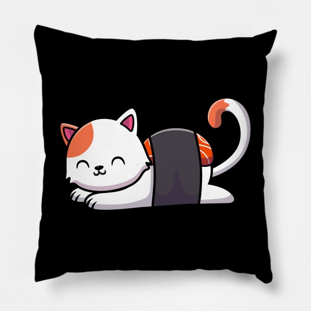 Cat Sushi Pillow by iconicole