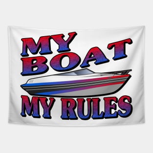 Boat Captain Yacht Boater Motorboat Rules Tapestry