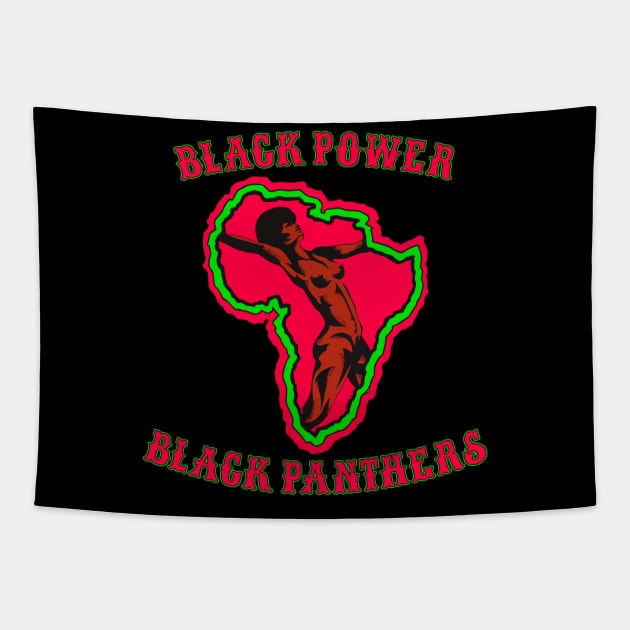 Empowering Legacy of the Black Panthers Tapestry by Boogosh