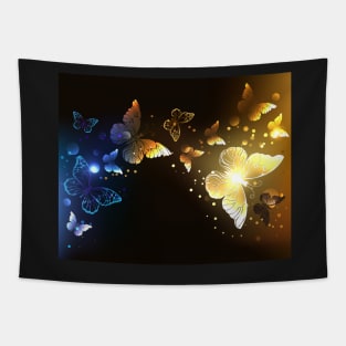 Contrasting Night Butterflies Tapestry