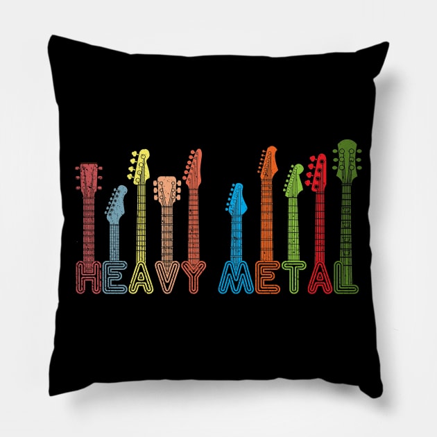 Heavy Metal Guitar Design Pillow by vpdesigns