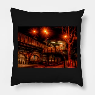 St Peters Metro Station At Night Pillow