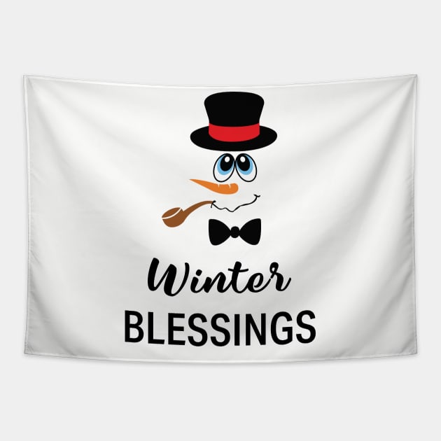 Winter Blessings Tapestry by teegear