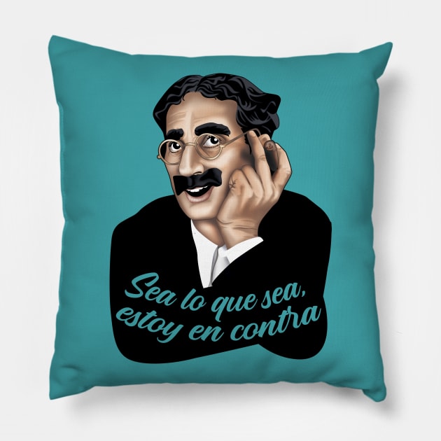 Groucho Pillow by Tiro1Linea