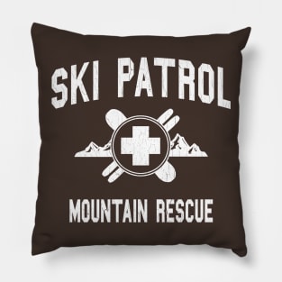 Ski Patrol - Mountain Rescue (vintage look) Pillow