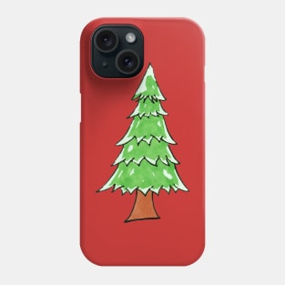 Pine Tree with Snow Phone Case