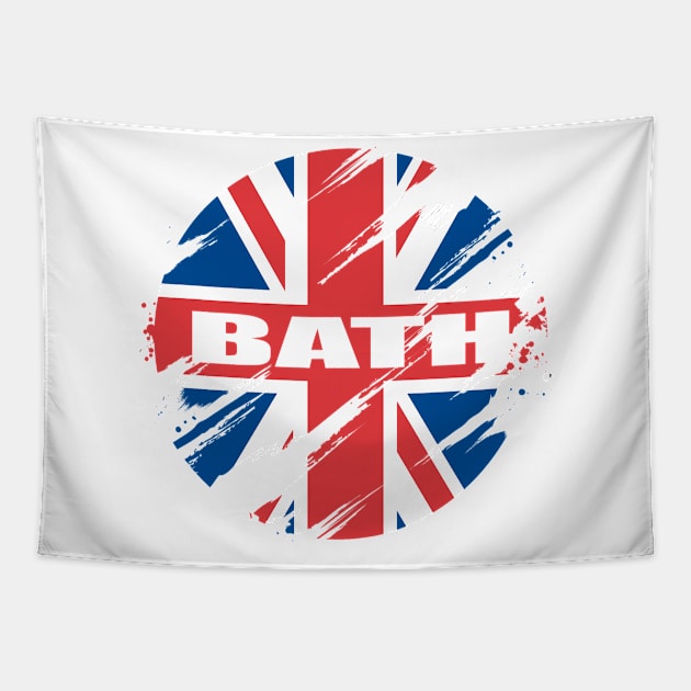 BATH British Flag England UK Britain Union Jack Tapestry by Jas-Kei Designs