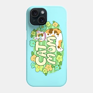 Cat Mom (With Flowers Version) Phone Case