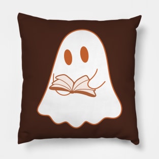 A cute, reading ghost with a book Pillow