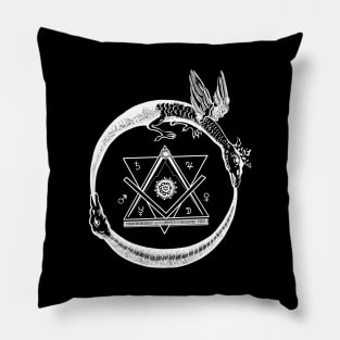 Ouroboros alchemy symbol Pillow