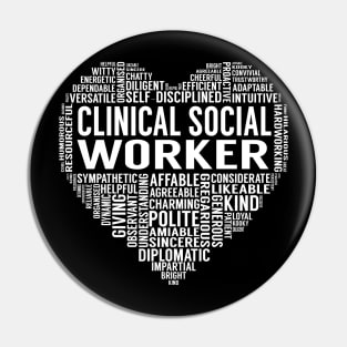 Clinical Social Worker Heart Pin