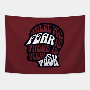 Where your fear is..|| Positive Quotes || Quotes Tapestry