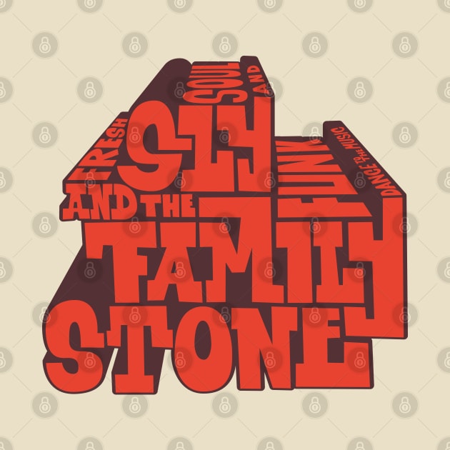 Psychedelic Soul Grooves - Sly & The Family Stone Typo Design by Boogosh