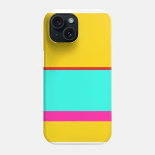 A particular customization of Cherry Red, Persian Rose, Golden Yellow and Fluorescent Blue stripes. Phone Case