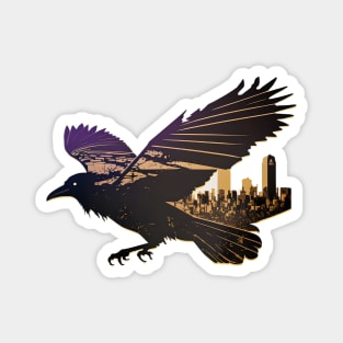 Baltimore Raven City Skyline in Silhouette Magnet