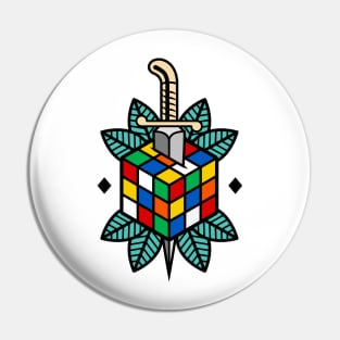 Rubiks Cube Tattoo Pin