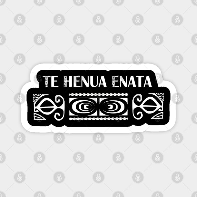 TE HENUA ENATA (Blanc) Magnet by Nesian TAHITI