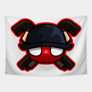 ant head with fighting attribute vector character Tapestry