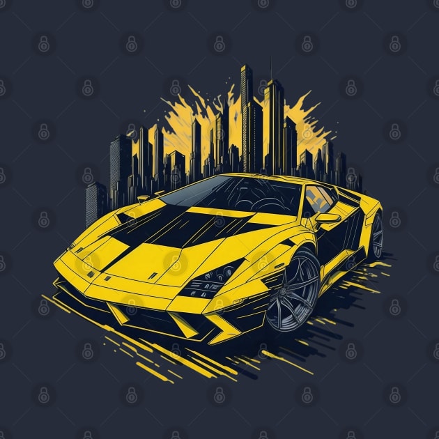 Retro Lamborghini Cars by Contrapasso
