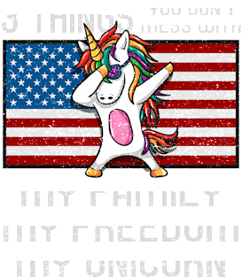 Dabbing Unicorn American Flag Magnet