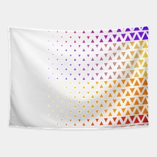 Rainbow gradient triangle pattern Tapestry