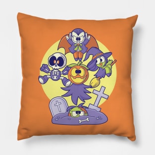 Spooky Halloween Ghoulies Pillow