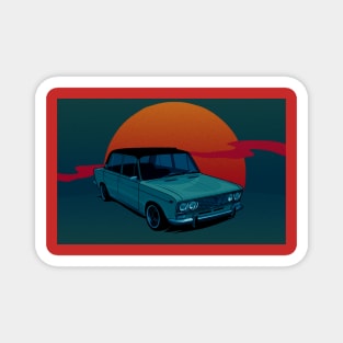 Reviving Retro: Lada Vehicle Print T-Shirt - Embrace Automotive Nostalgia in Style! Magnet