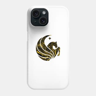 UCF Marble black and gold pegasus Phone Case