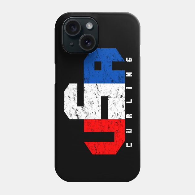 USA Curling Red White and Blue Curling Stone Phone Case by TeeCreations