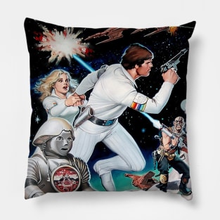80s scifi adventure Pillow