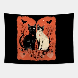 Valentine's Day Love Vintage Halloween Black Cat Witch Retro Cute Super Cool Best Gift Tapestry