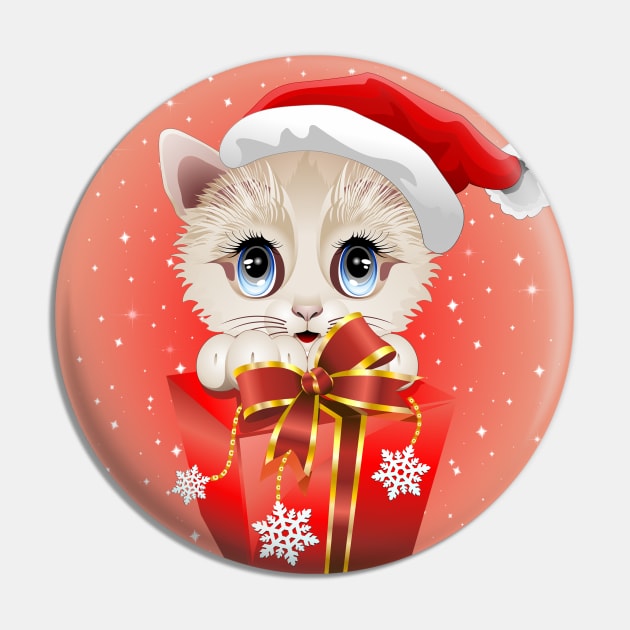 Ribbon Kitty Pin by BluedarkArt