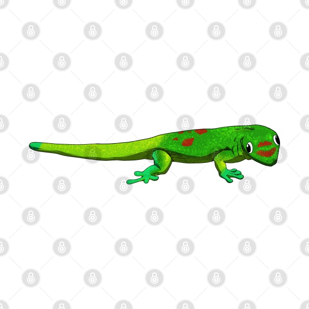 Drawing - gold dust day gecko by Modern Medieval Design