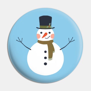 Cute snowman in a Top Hat - holiday design by Cecca Designs Pin