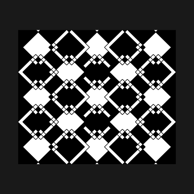 Abstract geometric pattern - black and white. by kerens