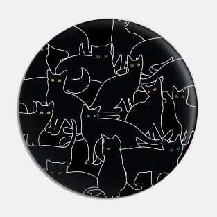 Black Cats - Professional Cat Herder Pin