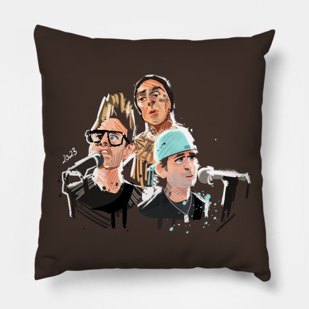 Mark, Tom and Travis Fan Art Pillow by DMurrayArtist