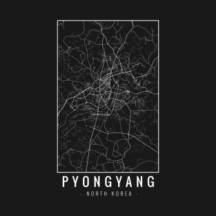 Pyongyang North Korea Minimalist Map T-Shirt