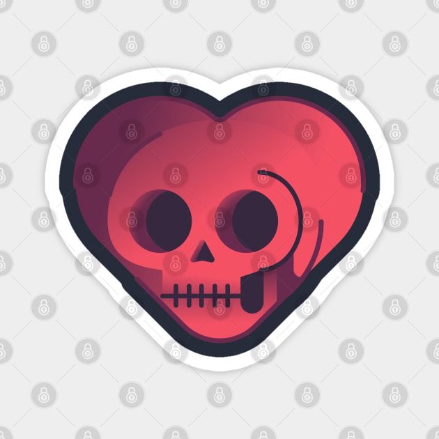 Skull Heart Magnet by noeyedeer