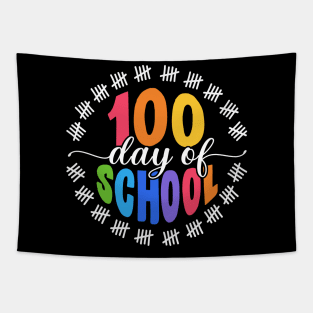 100 Days Of School Colorful Tapestry