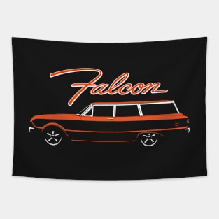 Orange 63 Falcon 2 Door Wagon Tapestry