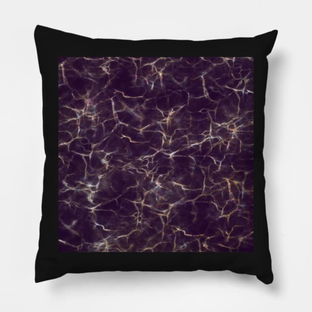 Golden waves abstract Pillow by CreaKat