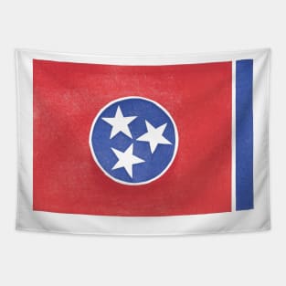 Tennessee State Flag Linocut Tapestry