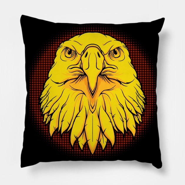 Eagle Head Pillow by JCoulterArtist