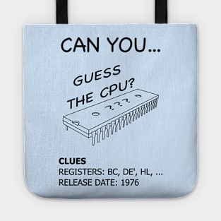 Guess the CPU - Z80 Microprocessor (Black Text) Tote