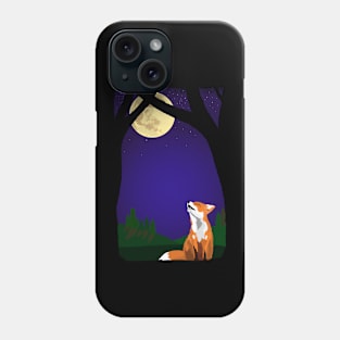 Full moon fox Phone Case