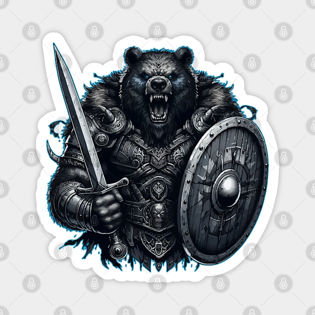 Bear Berserker Norse Mythology Viking Warrior Magnet by TomFrontierArt